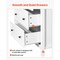 6 Drawer Wooden Dresser White Minimalist Chest for Bedroom Living Room